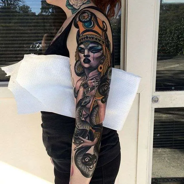 Tattoo artist Emily Rose Murray - famous color neo traditional tattoos | Australia